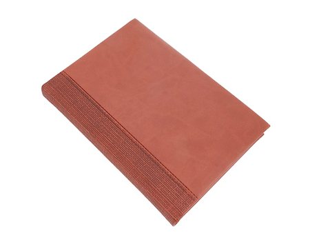 simsearch:400-04686624,k - Brown leather notebook isolated on white background Photographie de stock - Aubaine LD & Abonnement, Code: 400-06092104