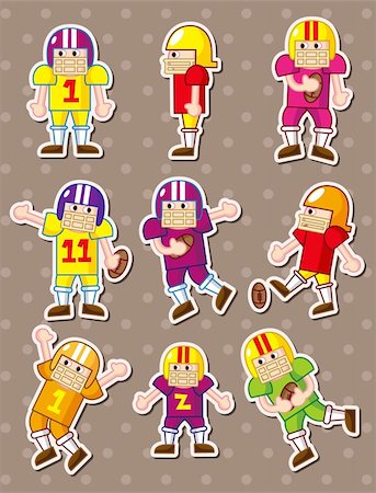 football player stickers Stock Photo - Budget Royalty-Free & Subscription, Code: 400-06092398