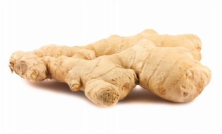 roots of aroma - Ginger root isolated on white background Stock Photo - Budget Royalty-Free & Subscription, Code: 400-06092422