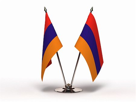 simsearch:400-06464644,k - Miniature Flag of Armenia (Isolated with clipping path) Photographie de stock - Aubaine LD & Abonnement, Code: 400-06092501