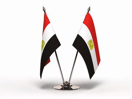 simsearch:400-06105879,k - Miniature Flag of Egypt (Isolated with clipping path) Photographie de stock - Aubaine LD & Abonnement, Code: 400-06092503