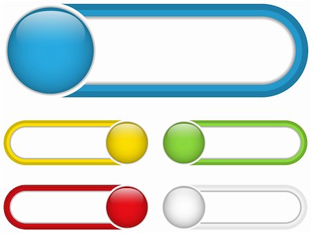 Glossy web buttons with colored bars. Editable Vector Illustration Stock Photo - Budget Royalty-Free & Subscription, Code: 400-06092671