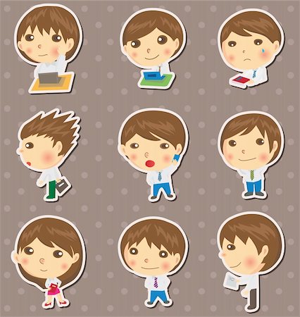 simsearch:400-04385642,k - office people stickers Stock Photo - Budget Royalty-Free & Subscription, Code: 400-06092719