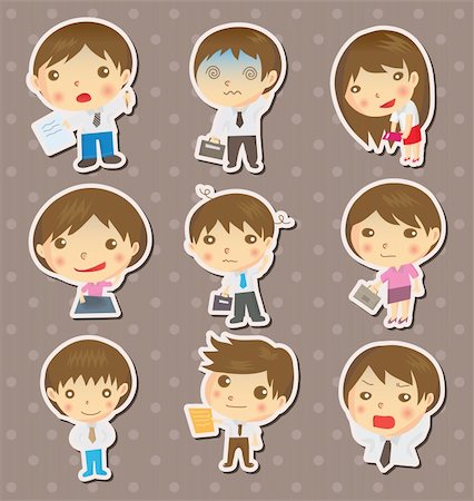 simsearch:400-04338306,k - office people stickers Stock Photo - Budget Royalty-Free & Subscription, Code: 400-06092720