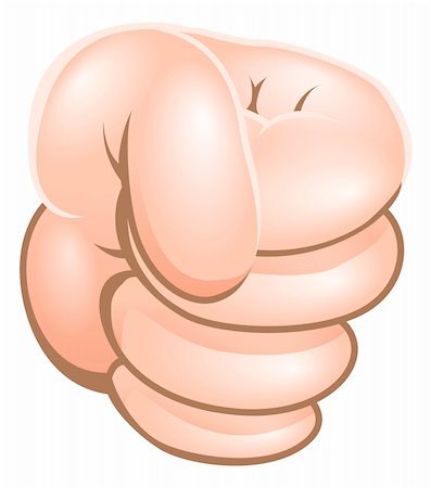 fist vectors - An illustration of a cartoon hand clenched in a fist Stock Photo - Budget Royalty-Free & Subscription, Code: 400-06092821