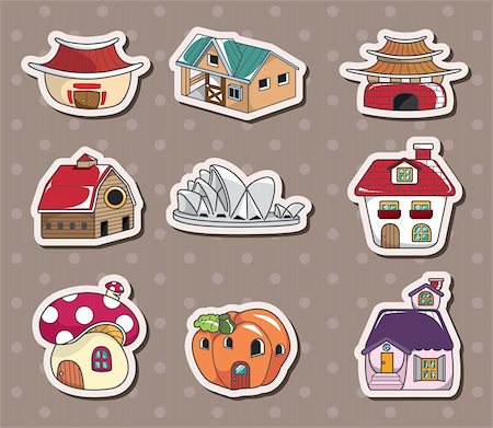 house stickers Stock Photo - Budget Royalty-Free & Subscription, Code: 400-06093066