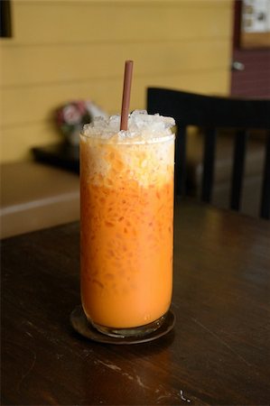 Thai tea served on a table Stock Photo - Budget Royalty-Free & Subscription, Code: 400-06093085
