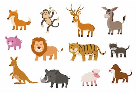 Tiny animal collection Stock Photo - Budget Royalty-Free & Subscription, Code: 400-06093116