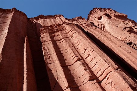 simsearch:400-08919033,k - Steep sandstone cliffs in the Talampaya National Park, La Rioja, Argentina Stock Photo - Budget Royalty-Free & Subscription, Code: 400-06093343
