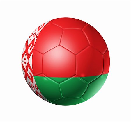 simsearch:400-04376814,k - 3D soccer ball with Belarus team flag. isolated on white with clipping path Fotografie stock - Microstock e Abbonamento, Codice: 400-06093502