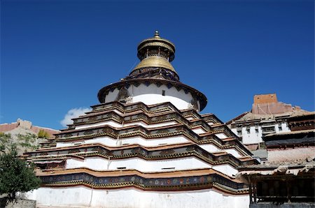 simsearch:400-07165260,k - Famous landmark of Gyantse Baiju lamasery in Tibet Foto de stock - Royalty-Free Super Valor e Assinatura, Número: 400-06093698