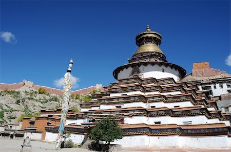 simsearch:400-05297167,k - Famous landmark of Gyantse lamasery in Tibet Fotografie stock - Microstock e Abbonamento, Codice: 400-06093699