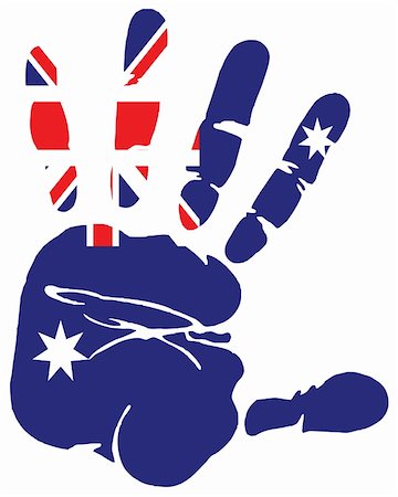 simsearch:400-04620875,k - hand print flag of australia Stock Photo - Budget Royalty-Free & Subscription, Code: 400-06093838