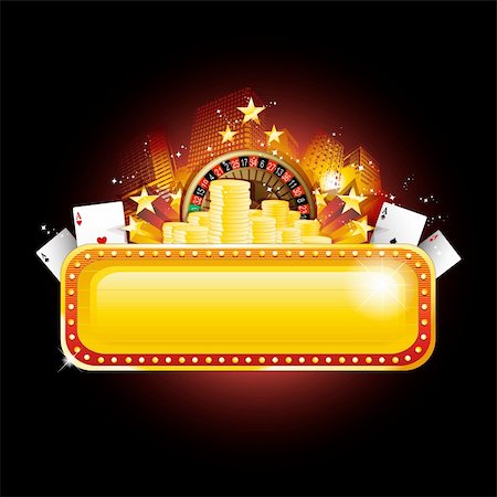 golden casino banner sign Stock Photo - Budget Royalty-Free & Subscription, Code: 400-06093905