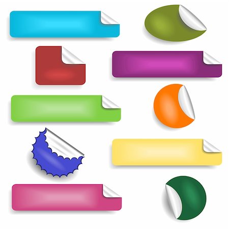 simsearch:400-06106646,k - Illustration of different kind of stickers and labels Stock Photo - Budget Royalty-Free & Subscription, Code: 400-06104275