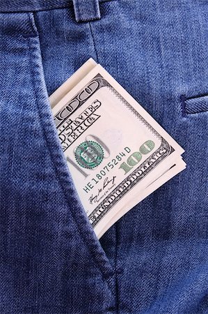 Money in jeans pocket, Shopping background Stockbilder - Microstock & Abonnement, Bildnummer: 400-06104561