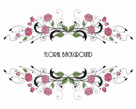 simsearch:400-06082540,k - roses floral frame with place for text Fotografie stock - Microstock e Abbonamento, Codice: 400-06105186