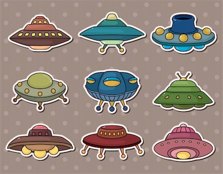 ufo stickers Stock Photo - Budget Royalty-Free & Subscription, Code: 400-06105470