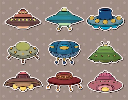 ufo stickers Photographie de stock - Aubaine LD & Abonnement, Code: 400-06105470