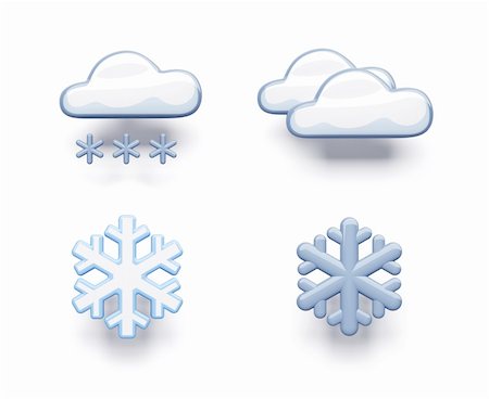 weather symbol set, isolated 3d render Stock Photo - Budget Royalty-Free & Subscription, Code: 400-06105523