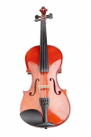 Image of a violin on white background Stock Photo - Budget Royalty-Free & Subscription, Code: 400-06105645