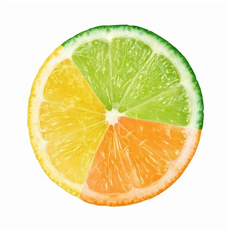 simsearch:400-04423984,k - Abstract multicolored fruit isolated on white background Foto de stock - Royalty-Free Super Valor e Assinatura, Número: 400-06105739