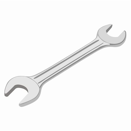 simsearch:400-06080433,k - Vector hand wrench tool Foto de stock - Super Valor sin royalties y Suscripción, Código: 400-06105810