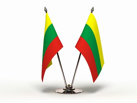 Miniature Flag of Lithuania  (Isolated with clipping path) Photographie de stock - Aubaine LD & Abonnement, Code: 400-06105879