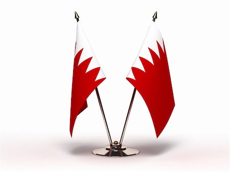 simsearch:400-06395631,k - Miniature Flag of Bahrain (Isolated with clipping path) Photographie de stock - Aubaine LD & Abonnement, Code: 400-06105873
