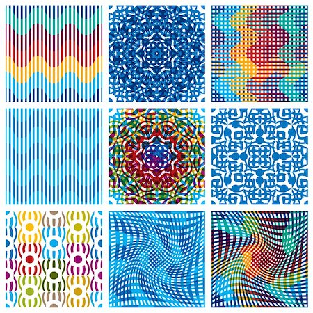 stripes pattern background vector - Seamless patterns, colorful  vector backgrounds collection. Stock Photo - Budget Royalty-Free & Subscription, Code: 400-06105946