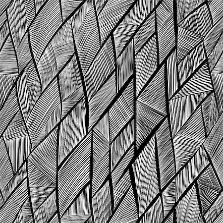 parallèle - Seamless pattern black and white abstract lines, vector texture background. Photographie de stock - Aubaine LD & Abonnement, Code: 400-06105990