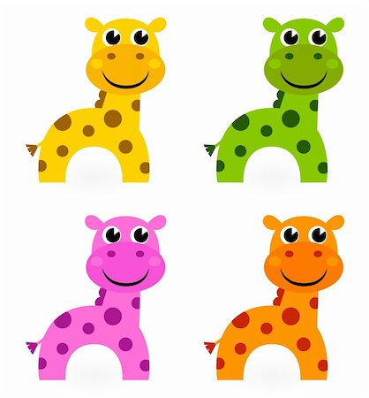 Funky creature set. Vector cartoon Illustration Stock Photo - Budget Royalty-Free & Subscription, Code: 400-06106014