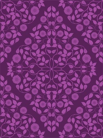 damask vector - Seamless floral pattern. Retro background. Vector illustration. Stock Photo - Budget Royalty-Free & Subscription, Code: 400-06106425