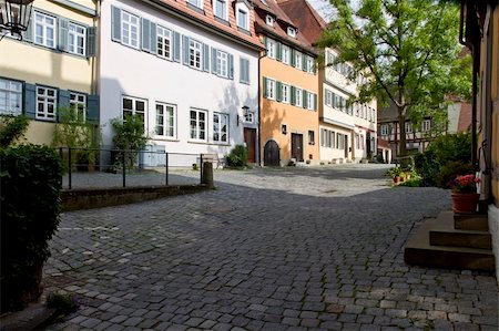 historic city in south west Germany with cobble stone street Photographie de stock - Aubaine LD & Abonnement, Code: 400-06106502