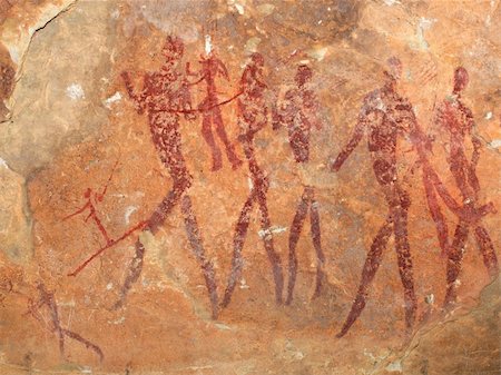 Bushmen (san) rock painting depicting human figures, South Africa Photographie de stock - Aubaine LD & Abonnement, Code: 400-06107784