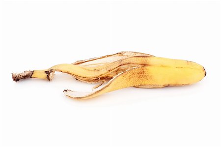 decaying fruit photography - Banana Peel isolated on white Stock Photo - Budget Royalty-Free & Subscription, Code: 400-06107884