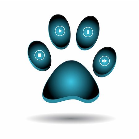 Web a paw with buttons instead of fingers Stock Photo - Budget Royalty-Free & Subscription, Code: 400-06107903