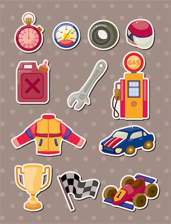f1 racing stickers Stock Photo - Budget Royalty-Free & Subscription, Code: 400-06108047