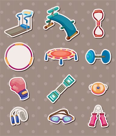 sport element stickers Stock Photo - Budget Royalty-Free & Subscription, Code: 400-06108367