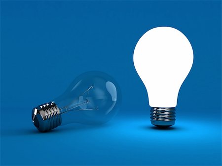 simsearch:400-04901392,k - Illustration of a bright lamp against other switched off Stock Photo - Budget Royalty-Free & Subscription, Code: 400-06109401