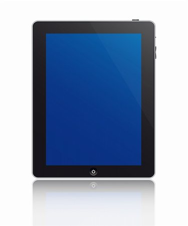 simsearch:400-06770309,k - Touchscreen tablet isolated on white background Stockbilder - Microstock & Abonnement, Bildnummer: 400-06100131