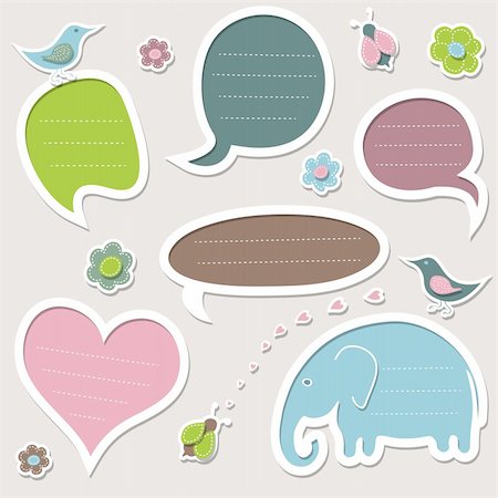 sticker - Set of text frames. Vector design elements Stock Photo - Budget Royalty-Free & Subscription, Code: 400-06100162