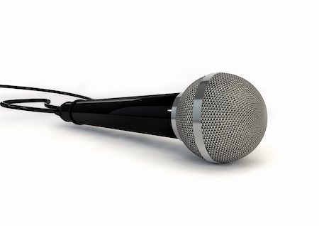 simsearch:400-04304525,k - Realistic 3d Microphone Illustration with cable Foto de stock - Super Valor sin royalties y Suscripción, Código: 400-06100205