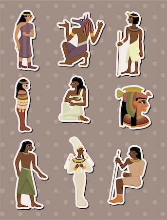 faraón - cartoon pharaoh stickers Foto de stock - Super Valor sin royalties y Suscripción, Código: 400-06100763