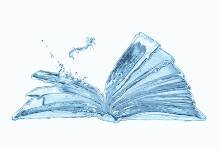 water book and small jumping fish isolated on white Photographie de stock - Aubaine LD & Abonnement, Code: 400-06100840