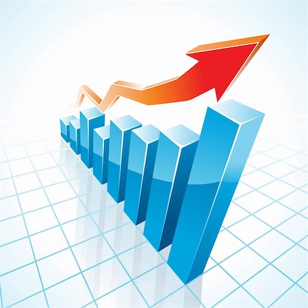 3d business growth bar graph illustration Photographie de stock - Aubaine LD & Abonnement, Code: 400-06100973