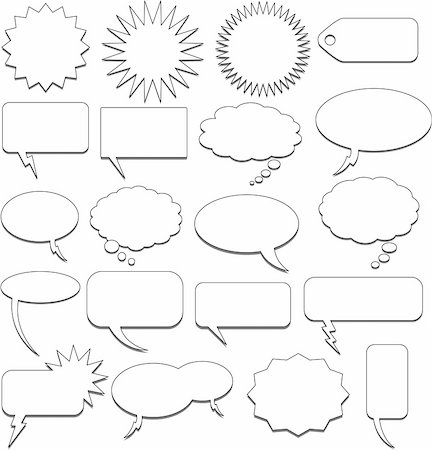 Speech bubble collection Stock Photo - Budget Royalty-Free & Subscription, Code: 400-06101030