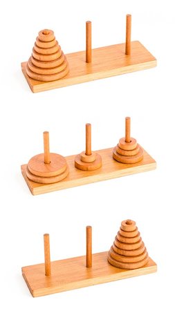 simsearch:640-01355058,k - The tower of hanoi puzzle isolated on white background Photographie de stock - Aubaine LD & Abonnement, Code: 400-06101613