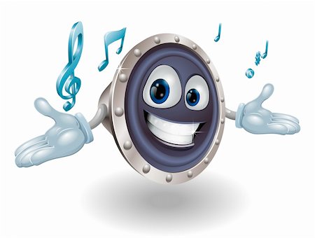 simsearch:400-06791375,k - Illustration of a smiling cartoon speaker man character Stock Photo - Budget Royalty-Free & Subscription, Code: 400-06101854