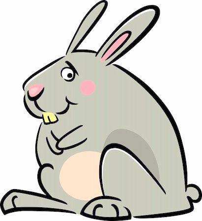 cartoon doodle illustration of cute little bunny Stock Photo - Budget Royalty-Free & Subscription, Code: 400-06101877